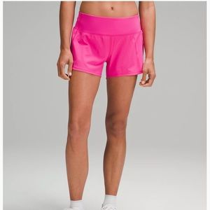 NWT Speed Up Mid-Rise Lined Short 4" Size 6 Sonic Pink